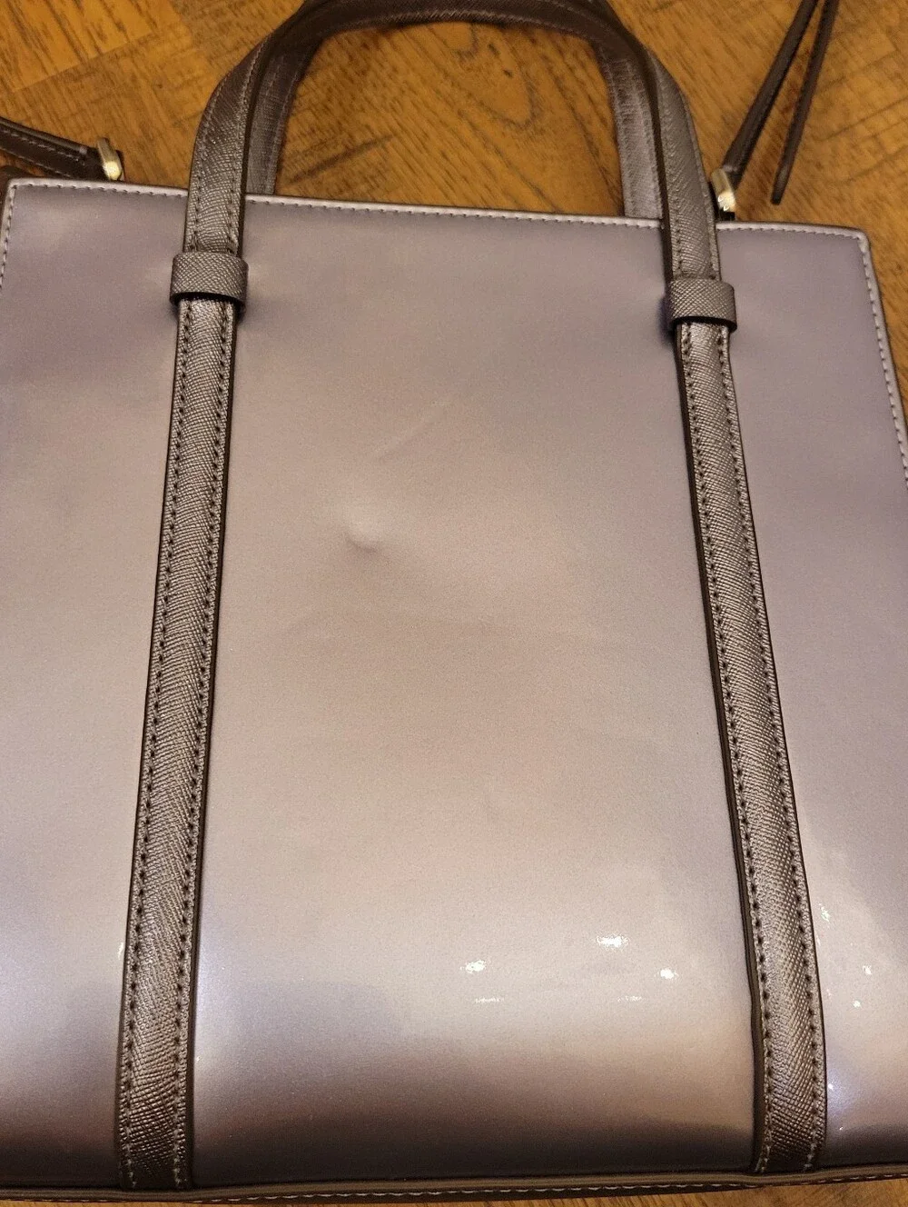 Structured Crossbody Tote Bag in Light Lavender